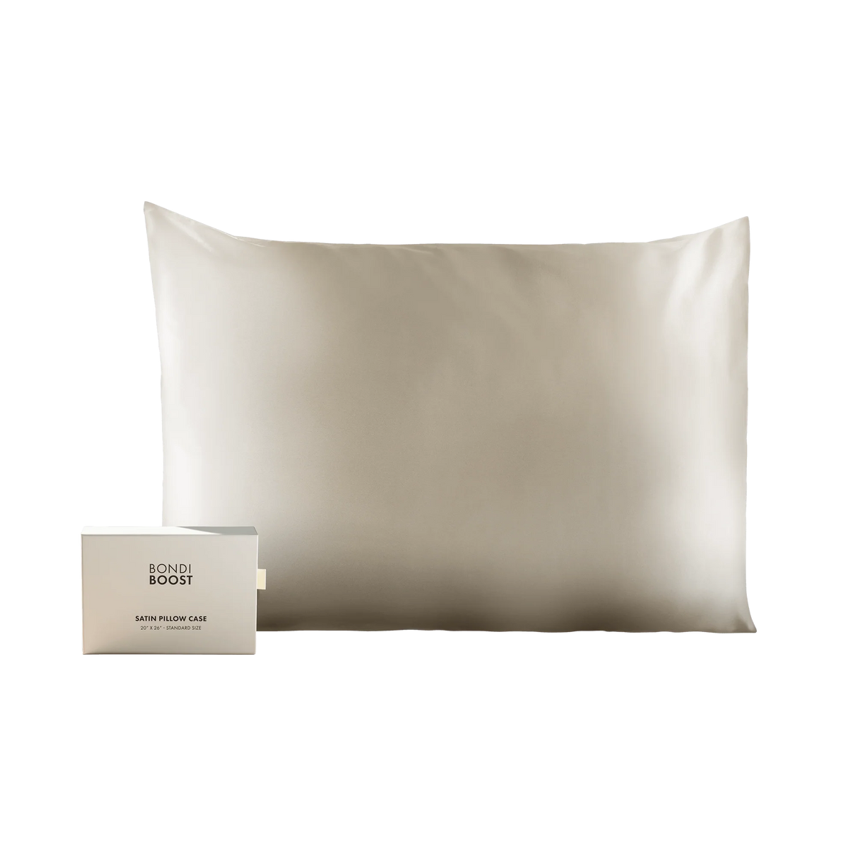 IVORY SATIN PILLOWCASE- STANDARD