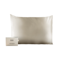 IVORY SATIN PILLOWCASE- STANDARD
