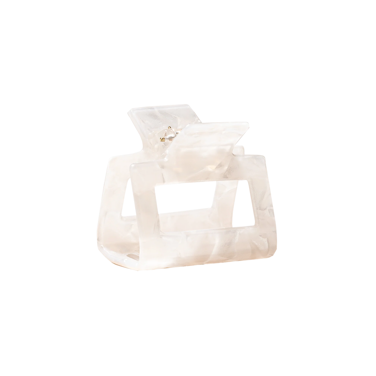 SHELL CLAW CLIP MINI- WHITE