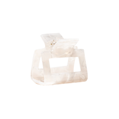 SHELL CLAW CLIP MINI- WHITE