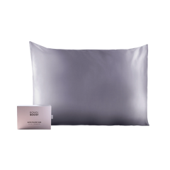 GREY SATIN PILLOWCASE- STANDARD