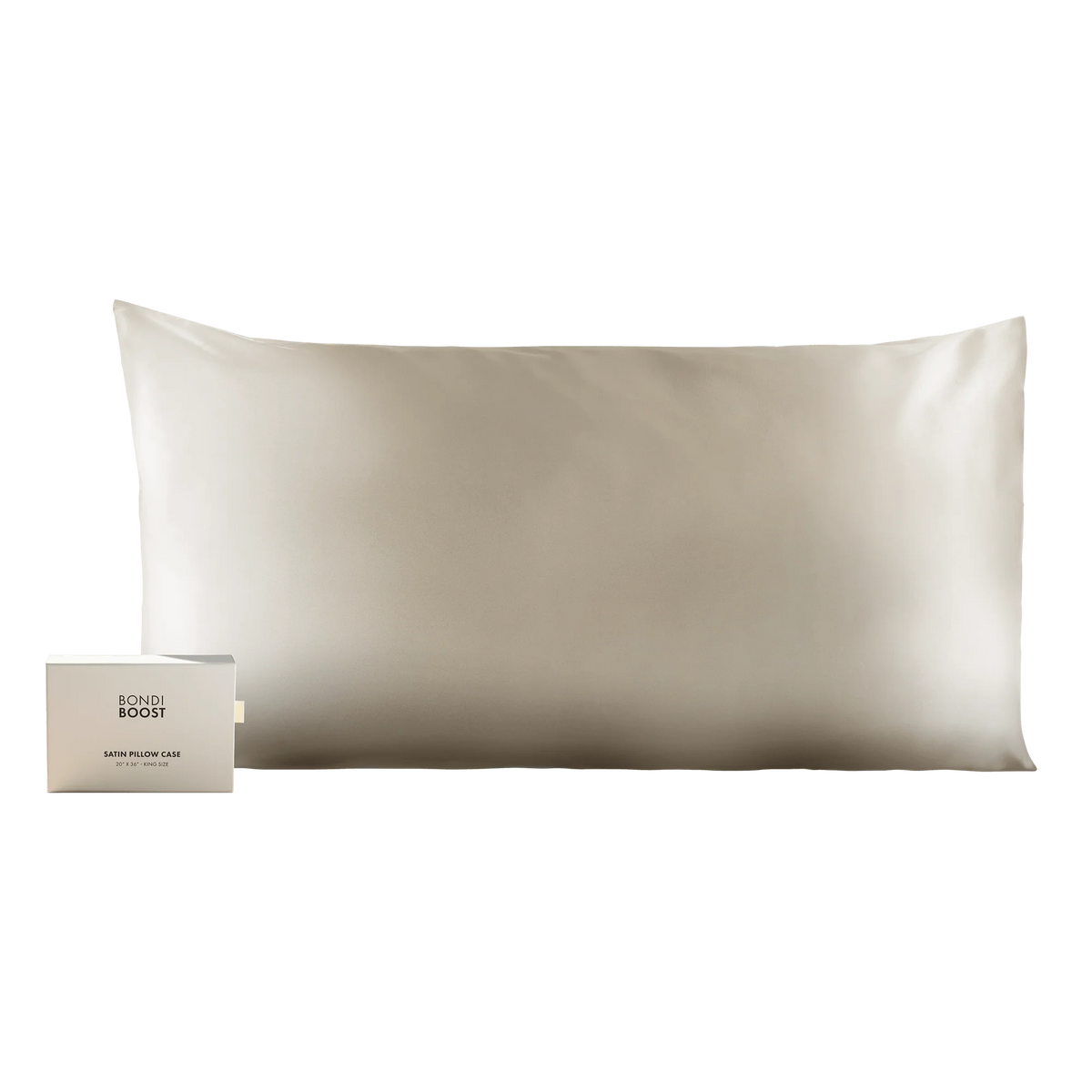 IVORY SATIN PILLOWCASE- KING