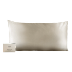 IVORY SATIN PILLOWCASE- KING