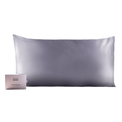 GREY SATIN PILLOWCASE- KING